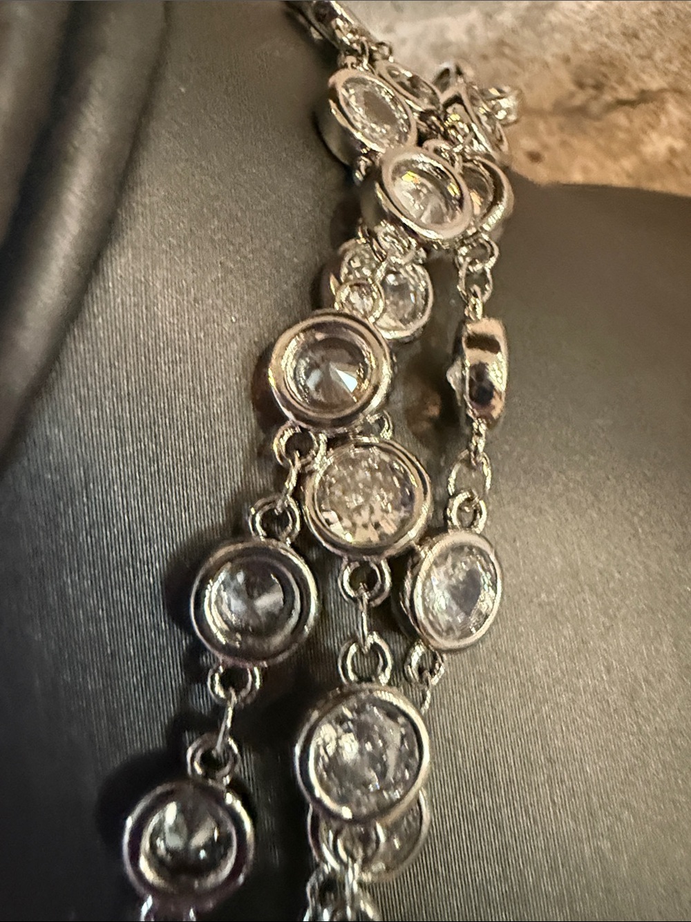 Freida Rothman Sterling Silver Crystal 18 in Necklace - Picture 4 of 6